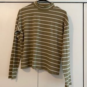 Everlane boxy mock neck long sleev